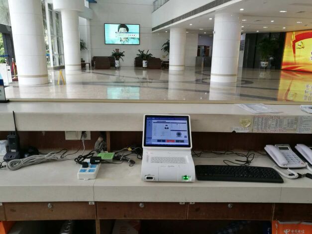 佛山電信大廈使用訪客機應用案例現(xiàn)場圖